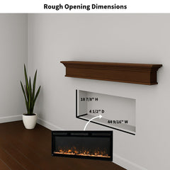 Touchstone 80053 46-Inch The Sideline Fury Slim-Depth Recessed Smart Electric Fireplace