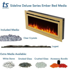 Touchstone 86275 50-Inch The Sideline Deluxe Gold Smart Electric Fireplace