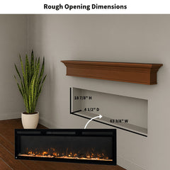 Touchstone 80056 65-Inch The Sideline Fury Slim-Depth Recessed Smart Electric Fireplace