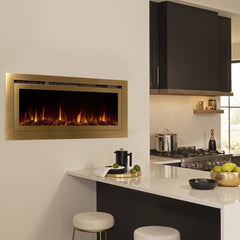 Touchstone 86276 60-Inch The Sideline Deluxe Gold Smart Electric Fireplace