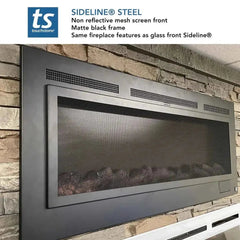 Touchstone 80048 40-Inch Forte Steel Mesh Screen Non Reflective Recessed Electric Fireplace