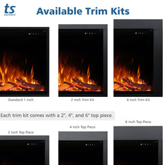 Touchstone 80075 38-Inch Fireplug Pro Smart Electric Fireplace Insert with Fire Crackle Sound
