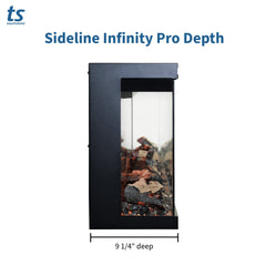 Touchstone 80051 72-Inch The Sideline Infinity Pro 3 Sided Recessed Smart Electric Fireplace