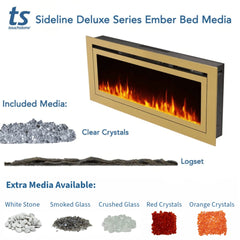 Touchstone 86278 72-Inch The Sideline Deluxe Gold Smart Electric Fireplace