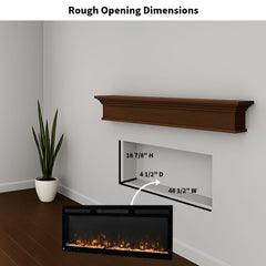 Touchstone 80054 50-Inch The Sideline Fury Slim-Depth Recessed Smart Electric Fireplace