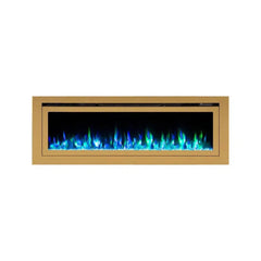 Touchstone 86275 50-Inch The Sideline Deluxe Gold Smart Electric Fireplace