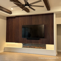 Touchstone 80051 72-Inch The Sideline Infinity Pro 3 Sided Recessed Smart Electric Fireplace