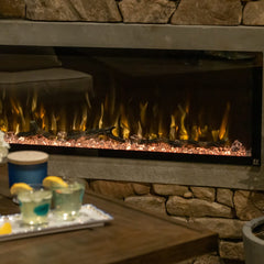 Touchstone 80049 60-Inch The Sideline Elite Recessed Smart Outdoor Weatherproof Electric Fireplace (No Heat