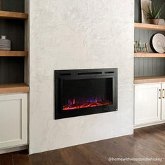 Touchstone 80048 40-Inch Forte Steel Mesh Screen Non Reflective Recessed Electric Fireplace