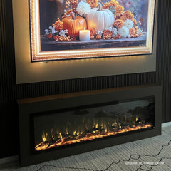 Touchstone 80049 60-Inch The Sideline Elite Recessed Smart Outdoor Weatherproof Electric Fireplace (No Heat