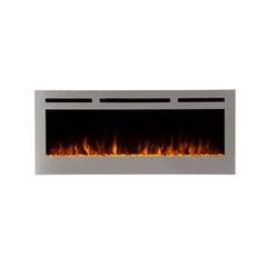 Touchstone 86277 60-Inch The Sideline Deluxe Stainless Steel Recessed Electric Fireplace