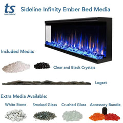 Touchstone 80045 50-Inch Sideline Infinity 3-Sided WiFi-Enabled Recessed Electric Fireplace (Alexa/Google Compatible)