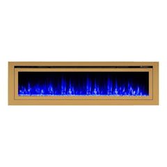 Touchstone 86278 72-Inch The Sideline Deluxe Gold Smart Electric Fireplace