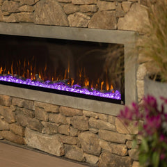 Touchstone 80049 60-Inch The Sideline Elite Recessed Smart Outdoor Weatherproof Electric Fireplace (No Heat