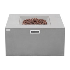 Elementi Plus OFG310 43-Inch Rocky Concrete Fire Table with Hidden Propane Tank