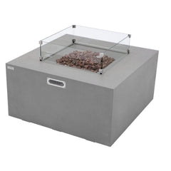 Elementi Plus OFG310 43-Inch Rocky Concrete Fire Table with Hidden Propane Tank