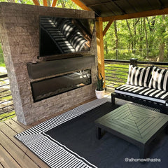 Touchstone 80049 60-Inch The Sideline Elite Recessed Smart Outdoor Weatherproof Electric Fireplace (No Heat