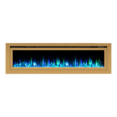 Touchstone 86278 72-Inch The Sideline Deluxe Gold Smart Electric Fireplace