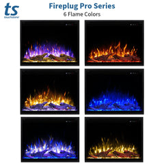 Touchstone 80072 33-Inch Fireplug Pro Smart Electric Fireplace Insert with Fire Crackle Sound