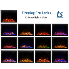 Touchstone 80071 29-Inch Fireplug Pro Smart Electric Fireplace Insert with Fire Crackle Sound