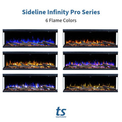 Touchstone 80045 50-Inch Sideline Infinity 3-Sided WiFi-Enabled Recessed Electric Fireplace (Alexa/Google Compatible)
