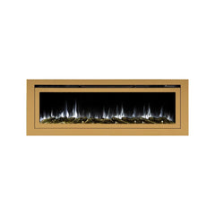 Touchstone 86276 60-Inch The Sideline Deluxe Gold Smart Electric Fireplace