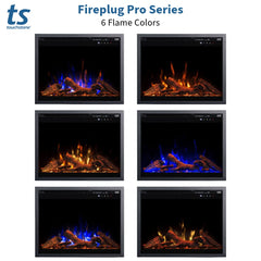 Touchstone 80071 29-Inch Fireplug Pro Smart Electric Fireplace Insert with Fire Crackle Sound