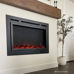 Touchstone 80048 40-Inch Forte Steel Mesh Screen Non Reflective Recessed Electric Fireplace