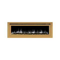 Touchstone 86275 50-Inch The Sideline Deluxe Gold Smart Electric Fireplace