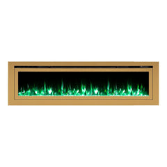 Touchstone 86278 72-Inch The Sideline Deluxe Gold Smart Electric Fireplace