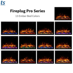 Touchstone 80072 33-Inch Fireplug Pro Smart Electric Fireplace Insert with Fire Crackle Sound