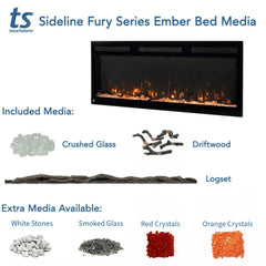 Touchstone 80056 65-Inch The Sideline Fury Slim-Depth Recessed Smart Electric Fireplace
