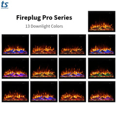 Touchstone 80072 33-Inch Fireplug Pro Smart Electric Fireplace Insert with Fire Crackle Sound