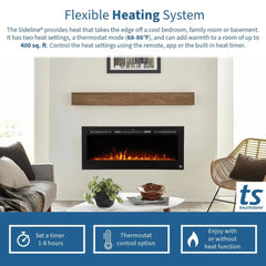 Touchstone 80006 40-Inch Forte Recessed Electric Fireplace