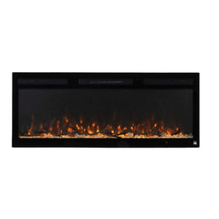 Touchstone 80055 57-Inch The Sideline Fury Slim-Depth Recessed Smart Electric Fireplace