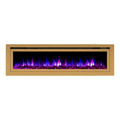 Touchstone 86278 72-Inch The Sideline Deluxe Gold Smart Electric Fireplace