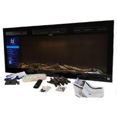 Touchstone 80053 46-Inch The Sideline Fury Slim-Depth Recessed Smart Electric Fireplace