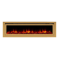 Touchstone 86278 72-Inch The Sideline Deluxe Gold Smart Electric Fireplace