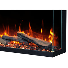 Touchstone 80051 72-Inch The Sideline Infinity Pro 3 Sided Recessed Smart Electric Fireplace