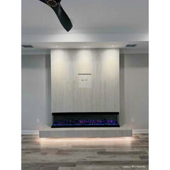 Touchstone 80051 72-Inch The Sideline Infinity Pro 3 Sided Recessed Smart Electric Fireplace