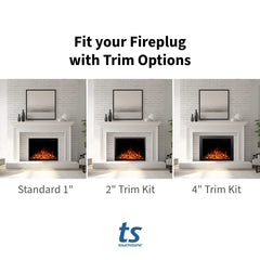 Touchstone 80072 33-Inch Fireplug Pro Smart Electric Fireplace Insert with Fire Crackle Sound