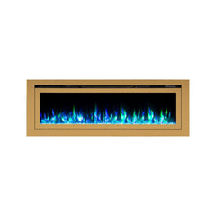 Touchstone 86276 60-Inch The Sideline Deluxe Gold Smart Electric Fireplace
