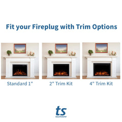 Touchstone 80071 29-Inch Fireplug Pro Smart Electric Fireplace Insert with Fire Crackle Sound