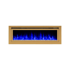 Touchstone 86276 60-Inch The Sideline Deluxe Gold Smart Electric Fireplace