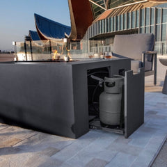 Elementi Plus OFG310 43-Inch Rocky Concrete Fire Table with Hidden Propane Tank