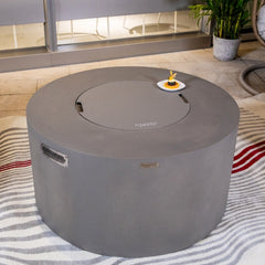 Elementi Plus OFG311 43-Inch Pacaya Concrete Fire Table with Hidden Propane Tank