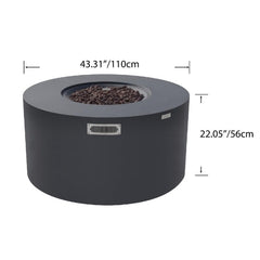 Elementi Plus OFG311 43-Inch Pacaya Concrete Fire Table with Hidden Propane Tank