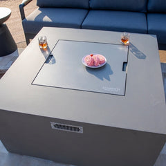 Elementi Plus OFG310 43-Inch Rocky Concrete Fire Table with Hidden Propane Tank