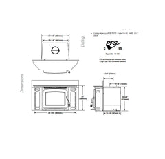 IronStrike ML300GL Montlake 300 Freestanding Wood Burning Fireplace Insert