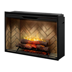 Dimplex REV42-HB Revillusion Built-In Electric Fireplace Herringbone, 42-Inch